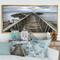 Designart - Wooden Pier on North Irish Coastline - Sea Bridge Framed Canvas Art Print